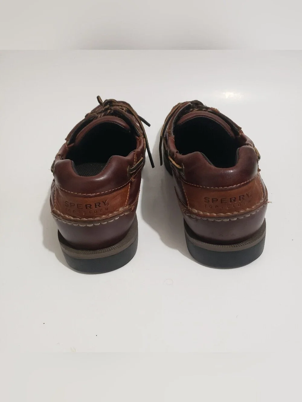 Sperry Top-Sider Lanyard 2-Eye Boat Shoes Brown Leather Men’s 11M 0578633 Kept..